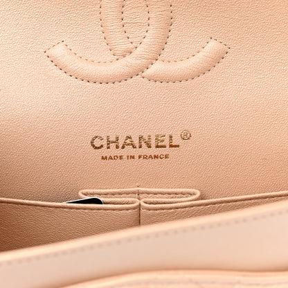 Chanel Iridescent Calfskin Quilted Medium Double Flap Beige 6 of 14