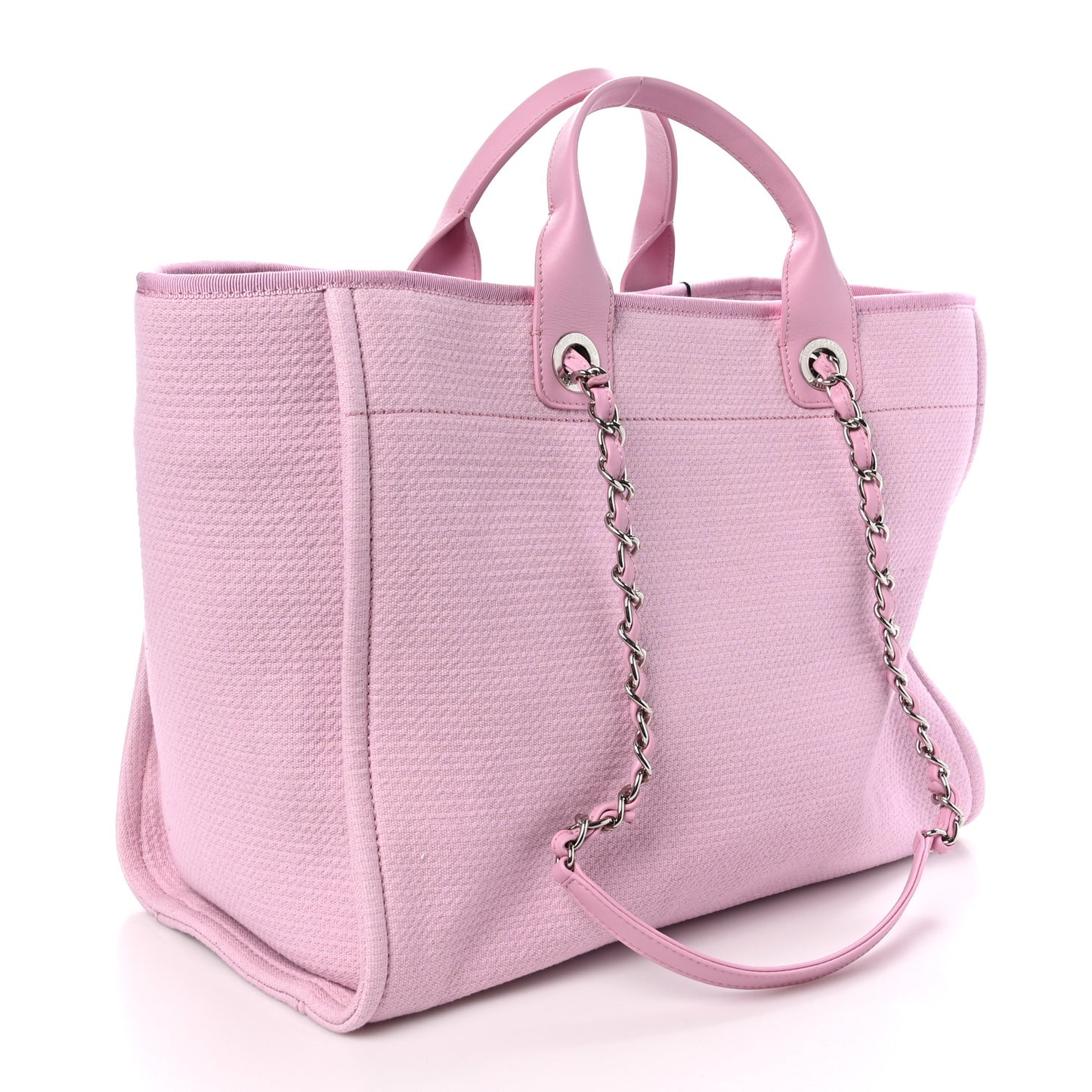 Mixed Fibers Medium Deauville Tote Dark Pink