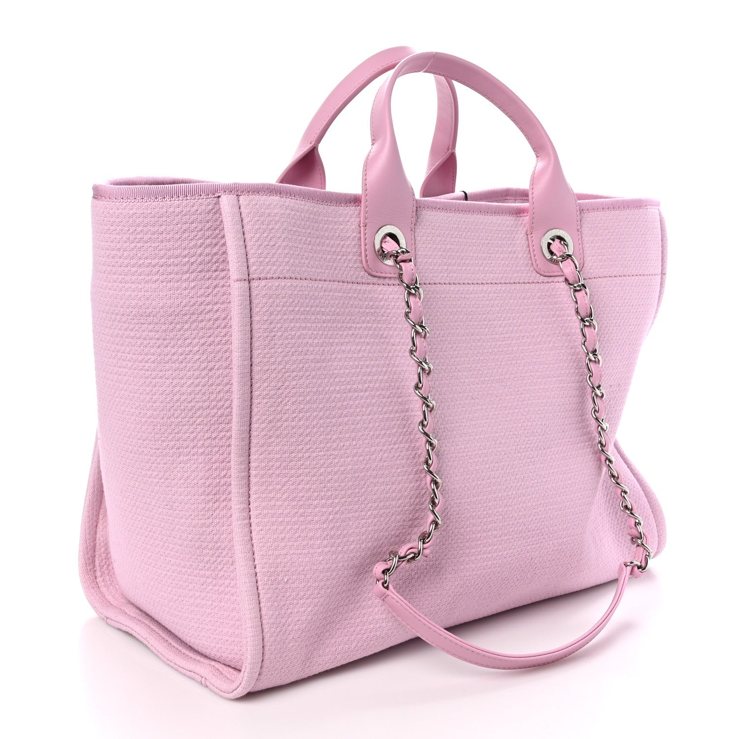 Chanel Mixed Fibers Medium Deauville Tote Dark Pink 4 of 11
