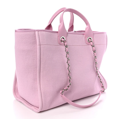 Chanel Mixed Fibers Medium Deauville Tote Dark Pink 4 of 11