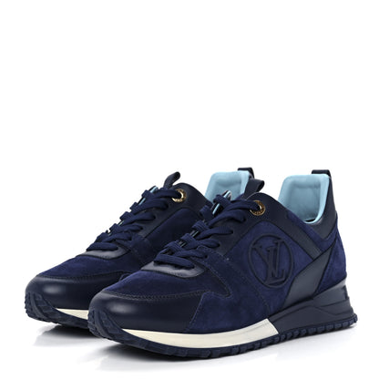 Louis Vuitton Suede Run Away Sneakers 37 Blue 3 of 8