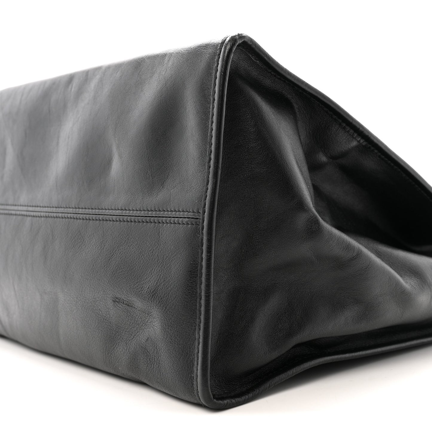 Calfskin Kittens Market Shopper Black