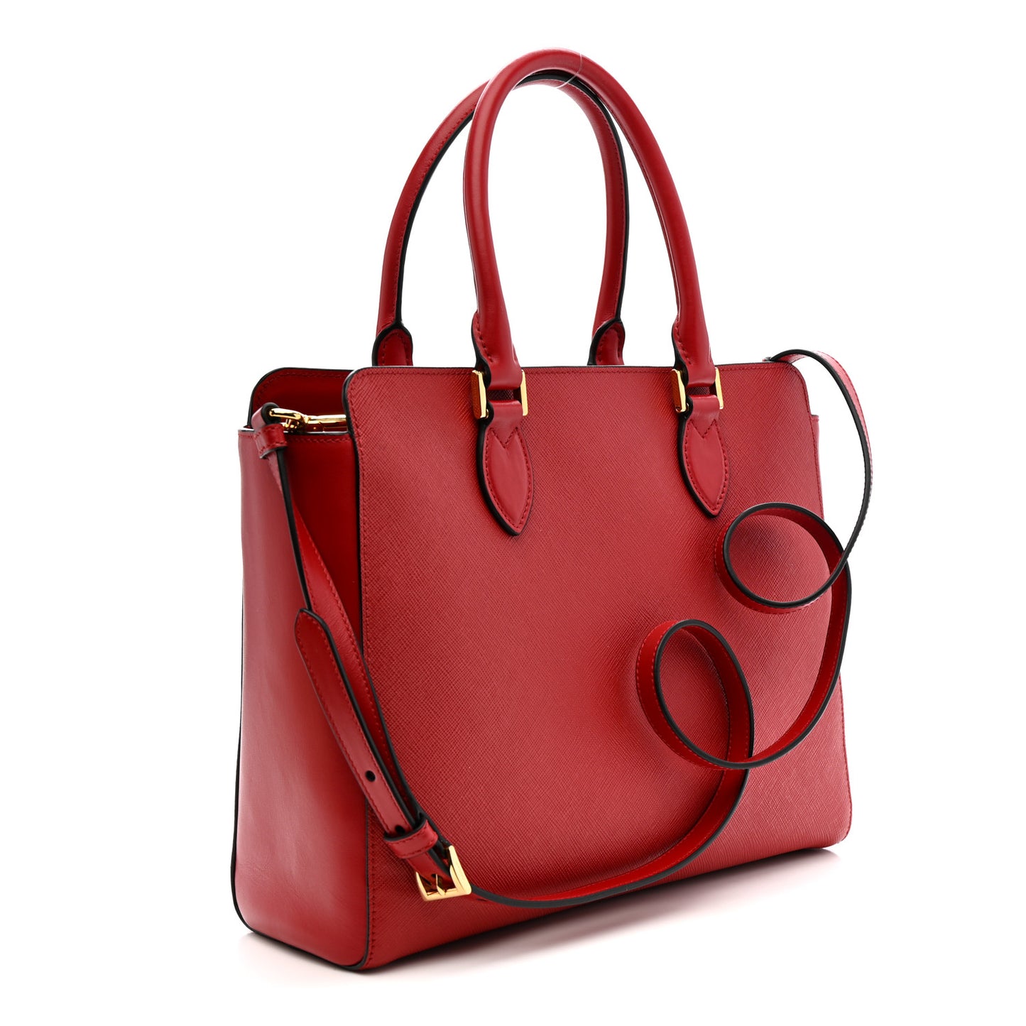 Saffiano Soft Calfskin Tote Fuoco