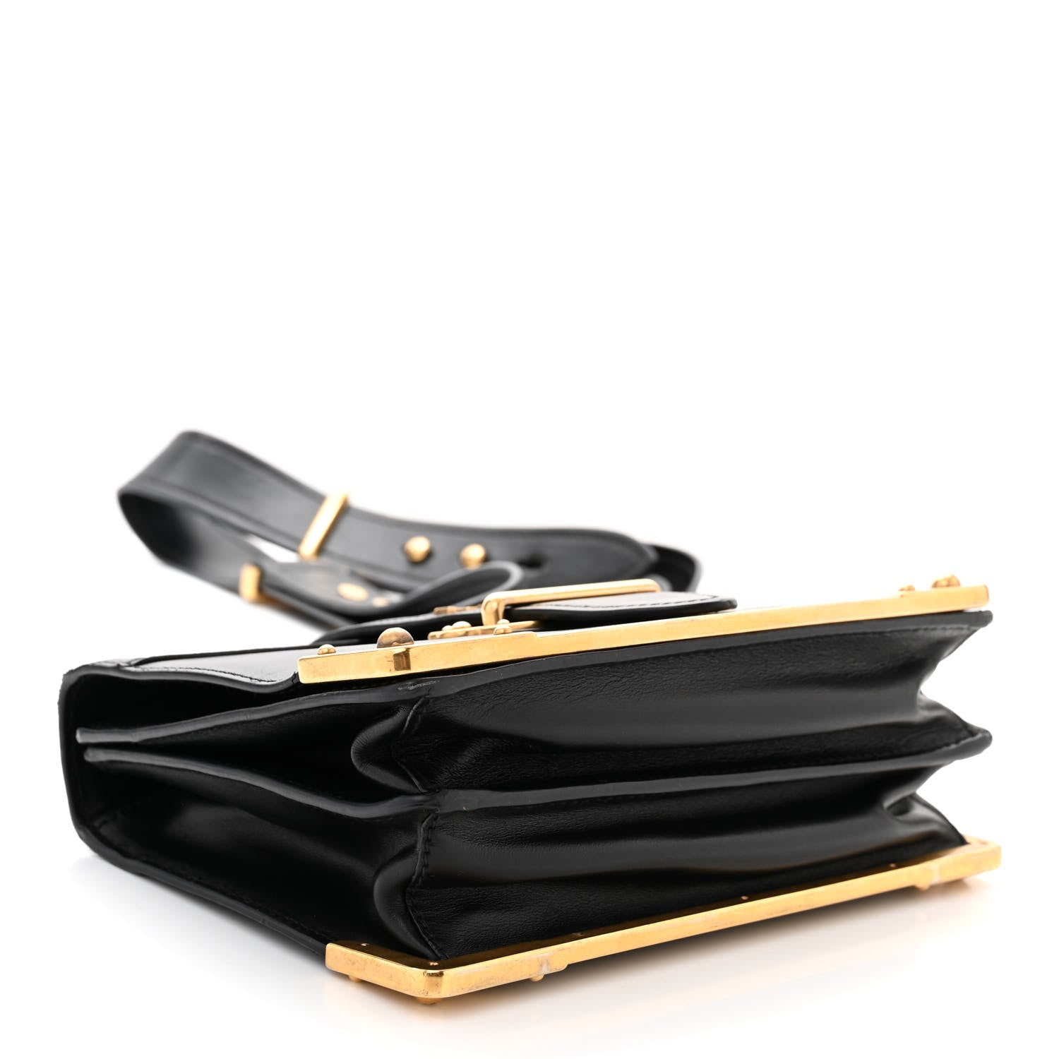 Prada City Calf Saffiano Cahier Bag Black 4 of 10