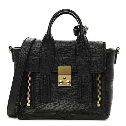 3.1 Phillip Lim Textured Calfskin Mini Pashli Satchel Black 1 of 12