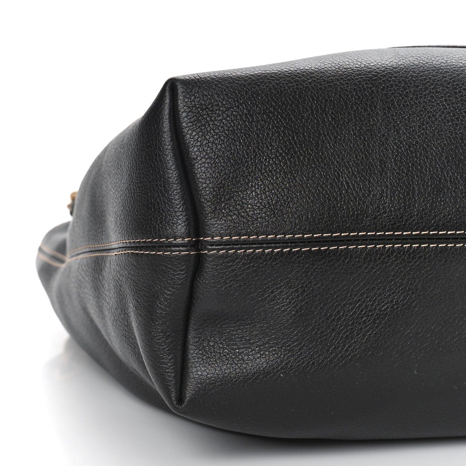 Chanel Grained Calfskin CC Drawstring Bucket Bag Black 7 of 8