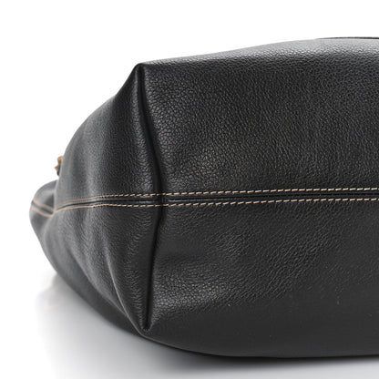 Chanel Grained Calfskin CC Drawstring Bucket Bag Black 7 of 8