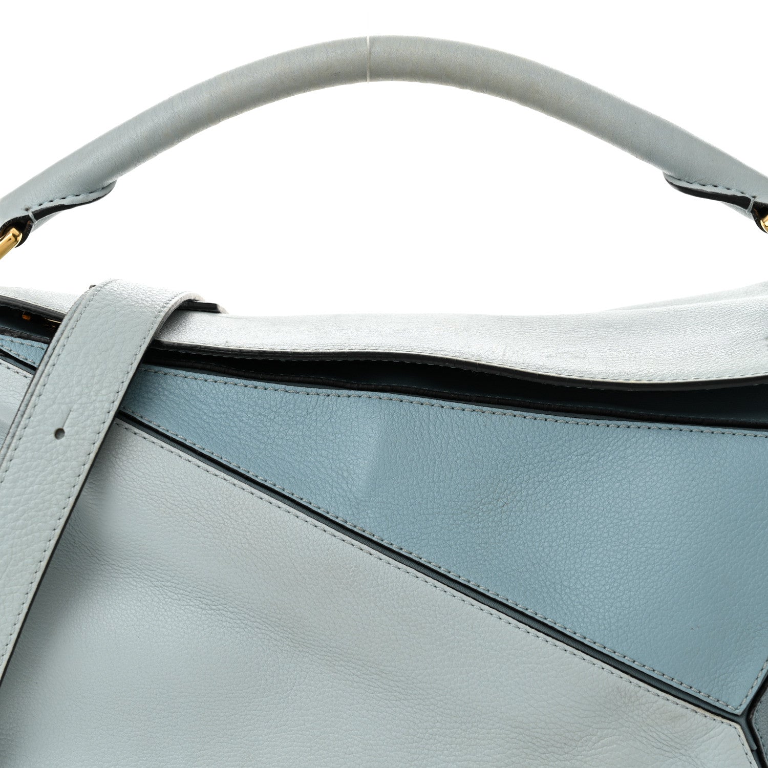 Loewe Calfskin Medium Puzzle Bag Aqua Light Blue Stone Blue 8 of 14