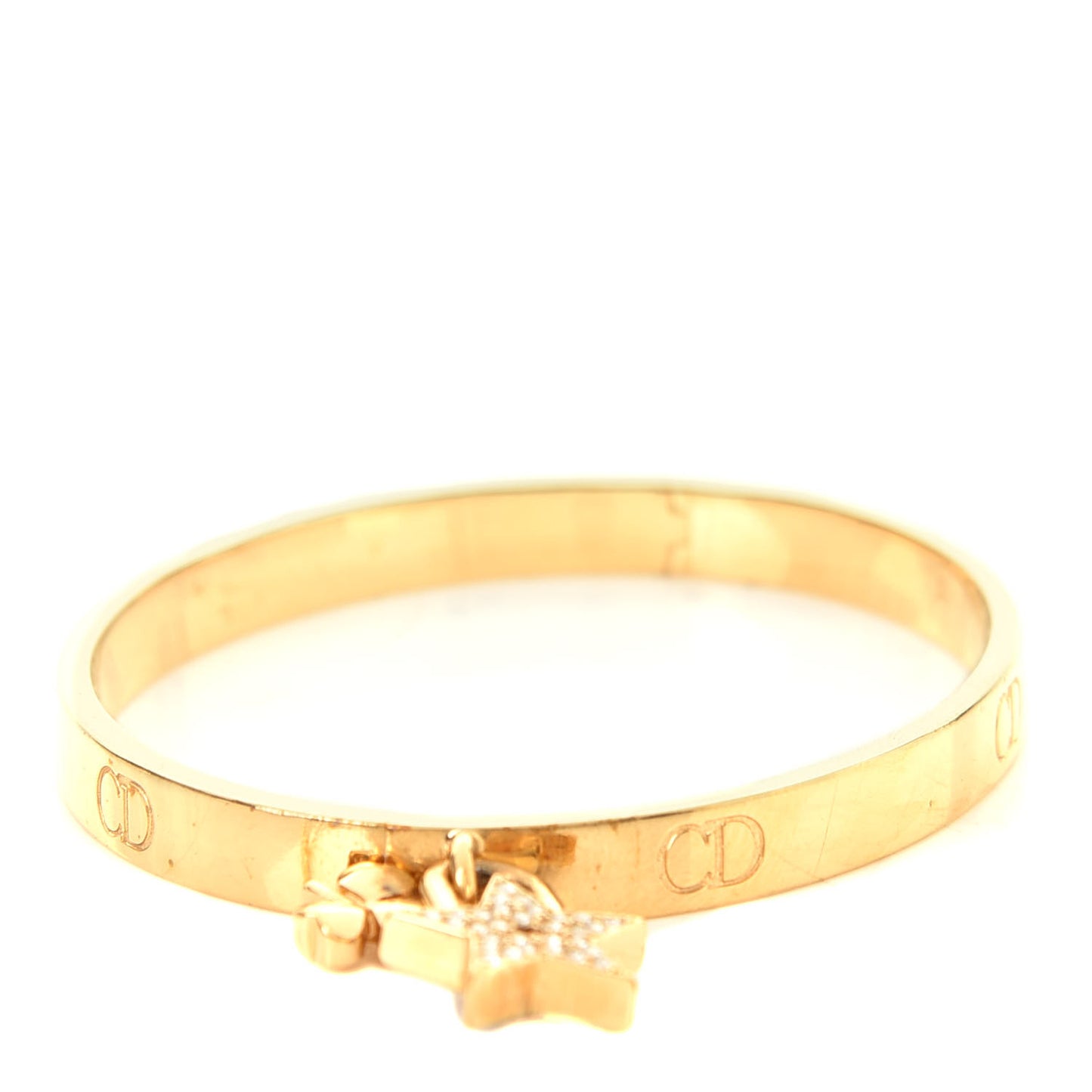 Metal Crystal Lucky Locket Star Bracelet Gold