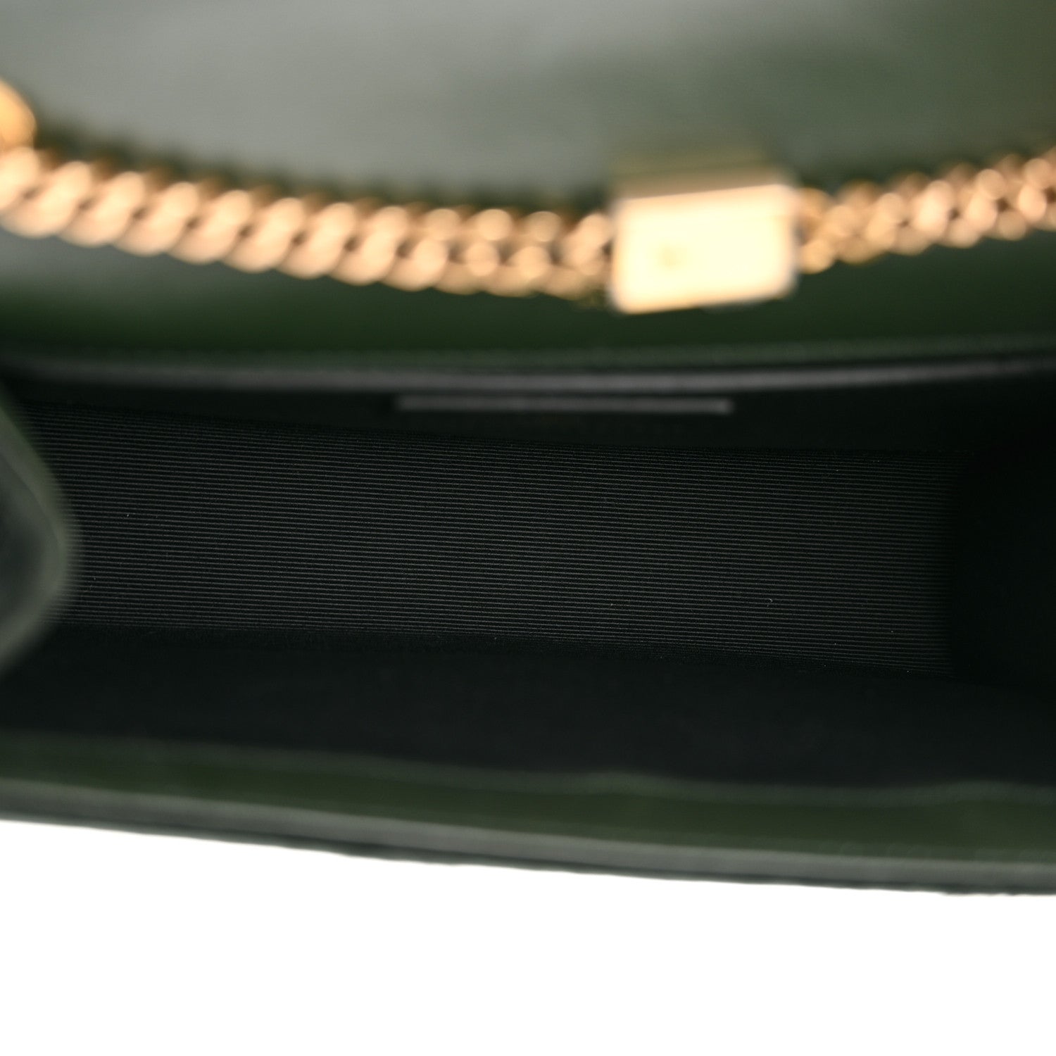 Saint Laurent Velvet Small Classic Monogram Kate Tassel Satchel Dark Green 5 of 10