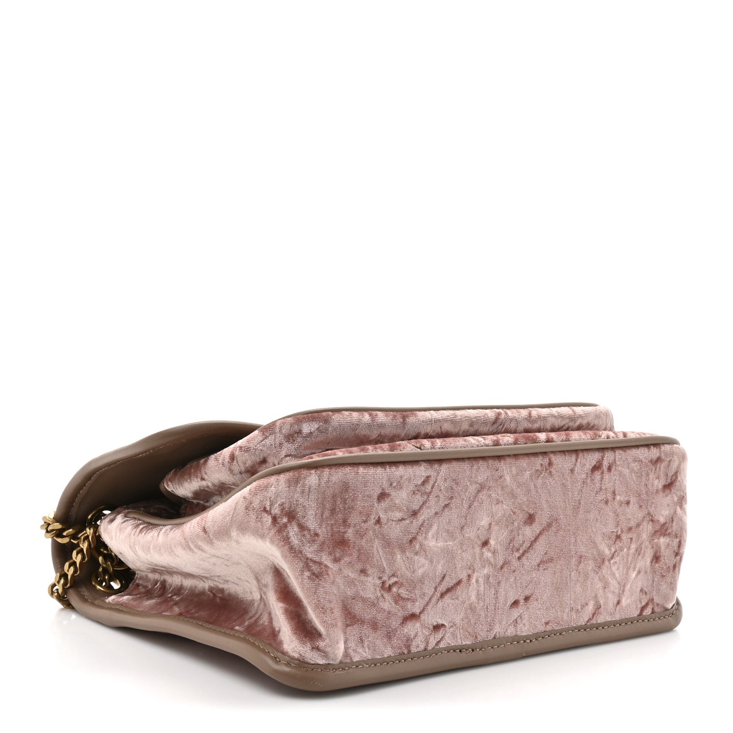 Velvet Monogram Matelasse Baby Niki Chain Satchel Pink