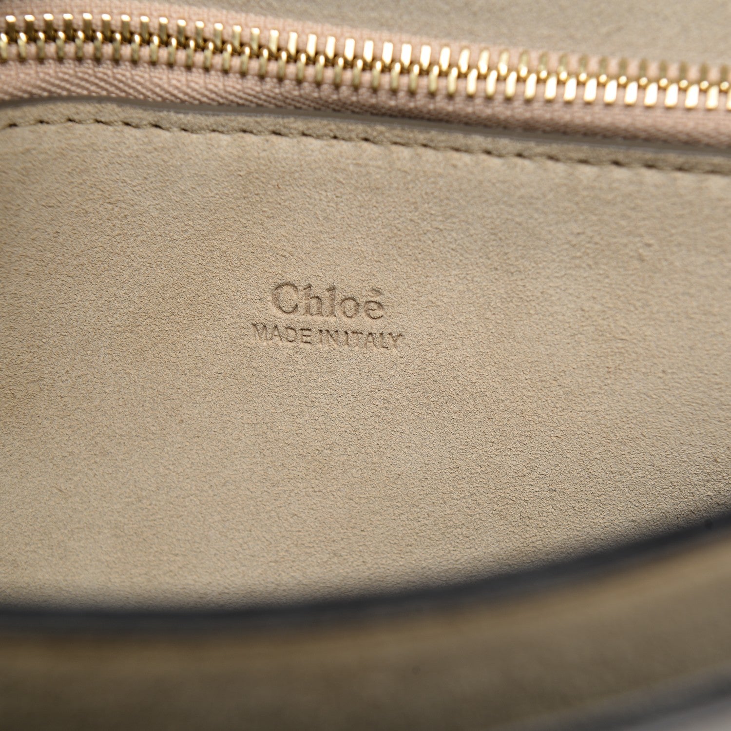 Chloe Calfskin Suede Medium Faye Shoulder Bag Motty Grey 6 of 6