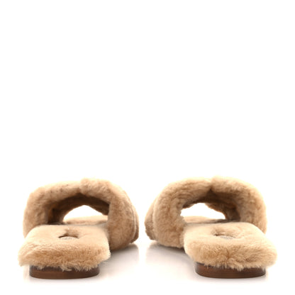 Hermes Woolskin Oran Sandals 36 Beige Argile 6 of 10