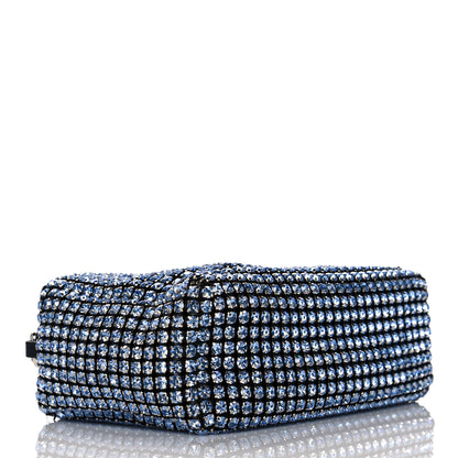 Alexander Wang Mesh Crystal Rhinestone Mini Heiress Pouch Navy 3 of 9