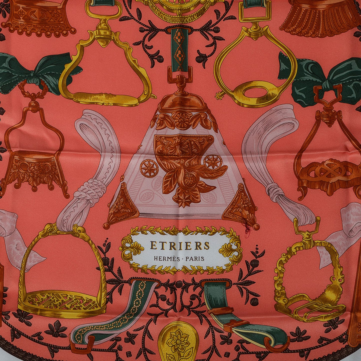 Silk Etriers Scarf 90 Orange