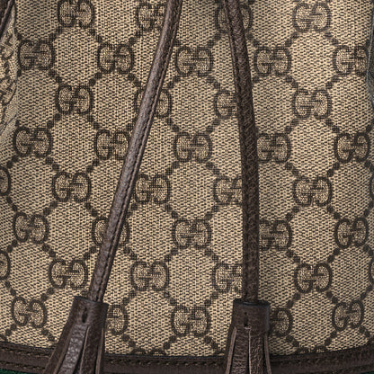 Gucci GG Supreme Monogram Web Small Ophidia Bucket Bag Brown 8 of 10