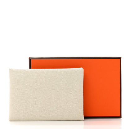 Hermes Chevre Mysore Calvi Duo Card Case Mushroom 7 of 7