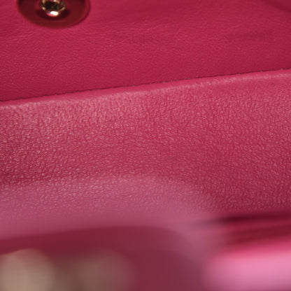 Chanel Lambskin Quilted Mini Rectangular Flap Dark Pink 8 of 21