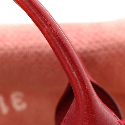 Chanel Canvas Medium Deauville Tote Red 13 of 14