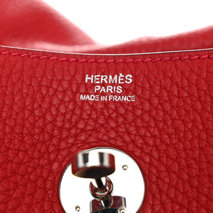 Hermes Taurillon Clemence Lindy 30 Rouge Casaque 6 of 11