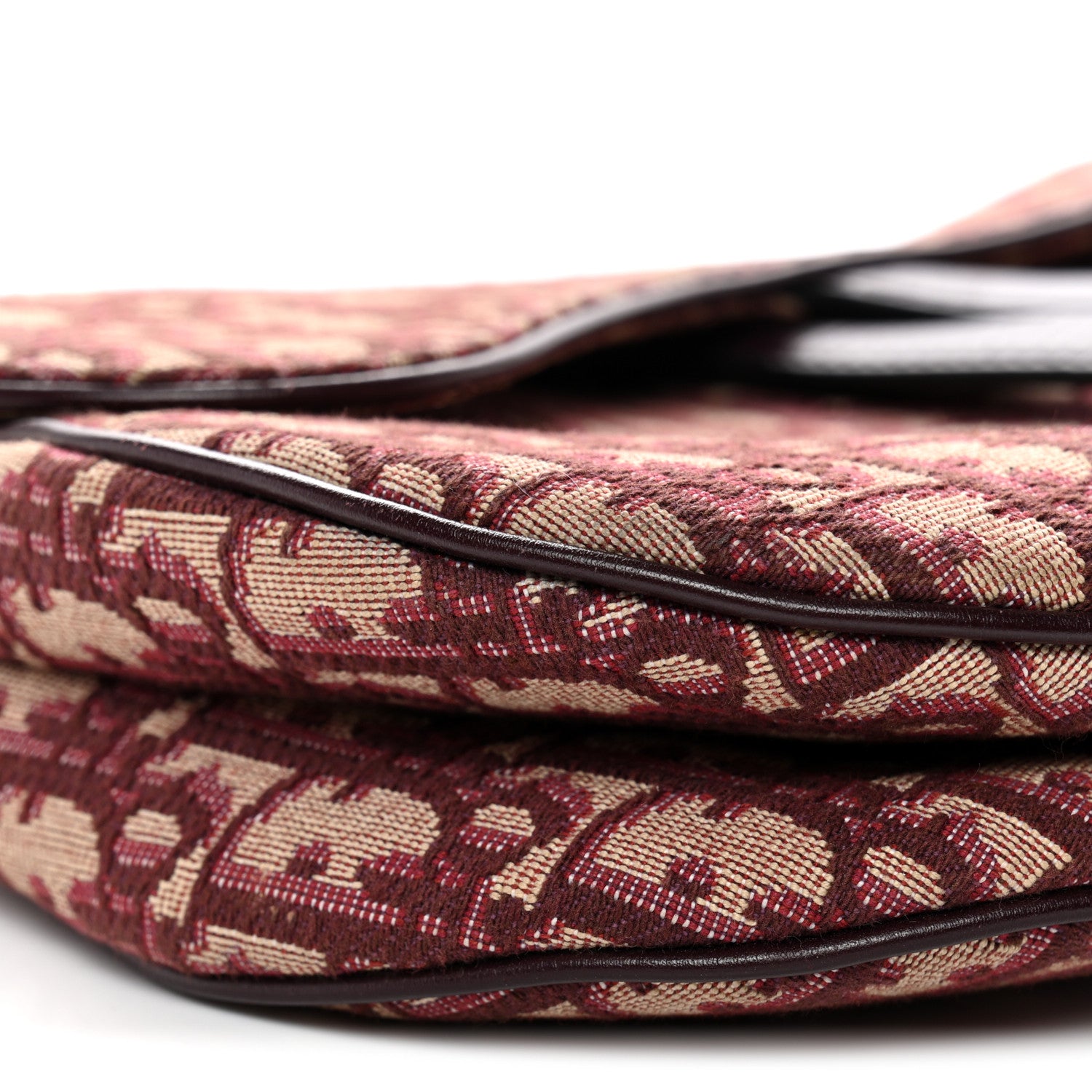 Christian Dior Oblique Saddle Bag Burgundy 9 of 13