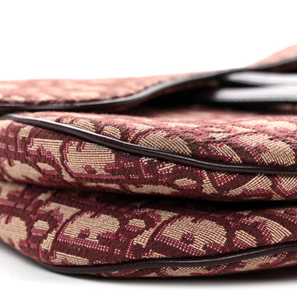 Christian Dior Oblique Saddle Bag Burgundy 9 of 13