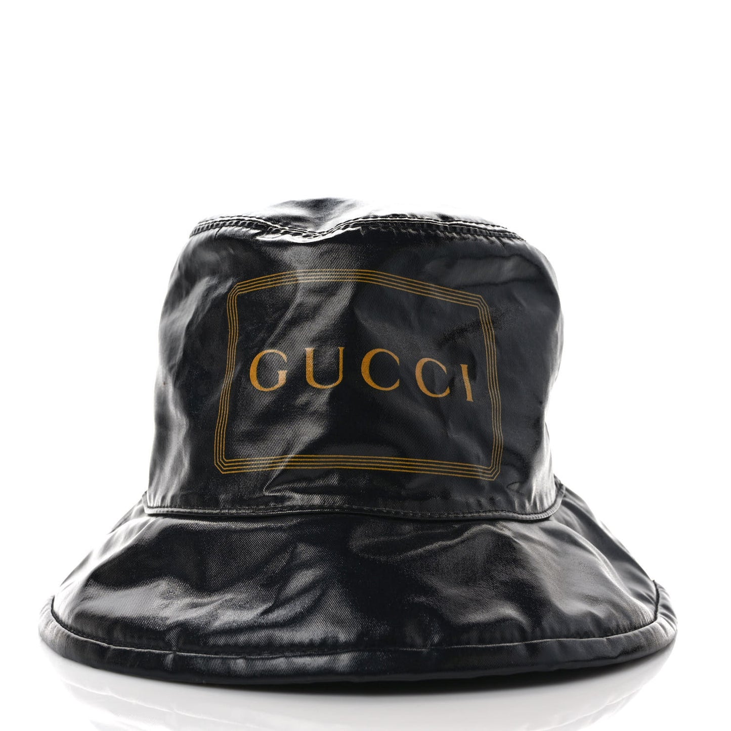 Coated Canvas Logo Bucket Hat M Black