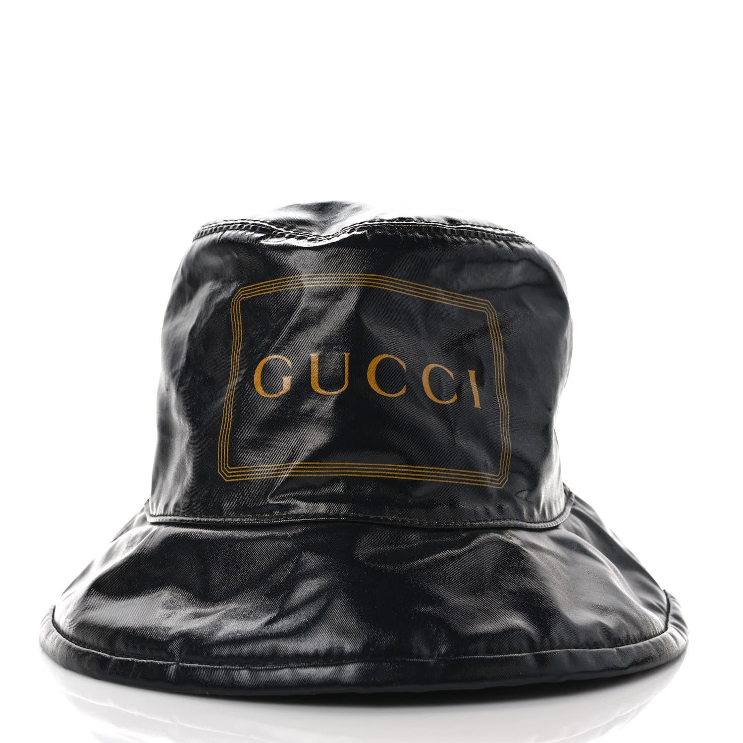 Gucci Coated Canvas Logo Bucket Hat M Black 2 of 8