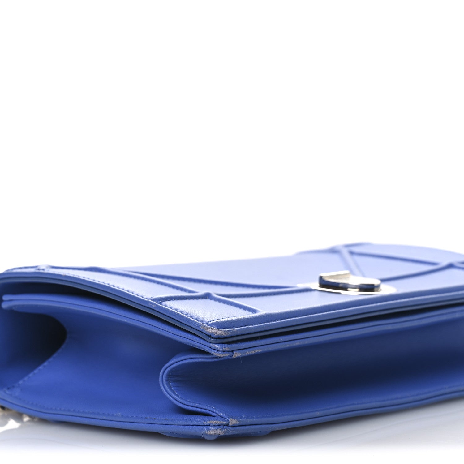 Christian Dior Smooth Calfskin Medium Diorama Flap Bag Blue 9 of 13