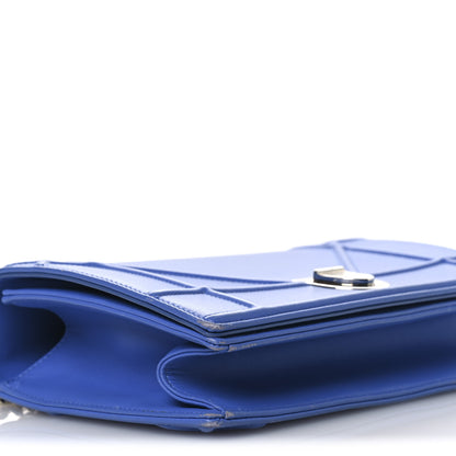 Christian Dior Smooth Calfskin Medium Diorama Flap Bag Blue 9 of 13