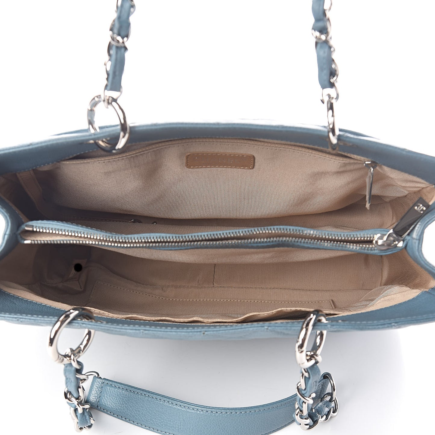 Caviar Quilted Grand Shopping Tote GST Blue