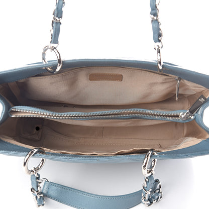 Chanel Caviar Quilted Grand Shopping Tote GST Blue 5 of 10