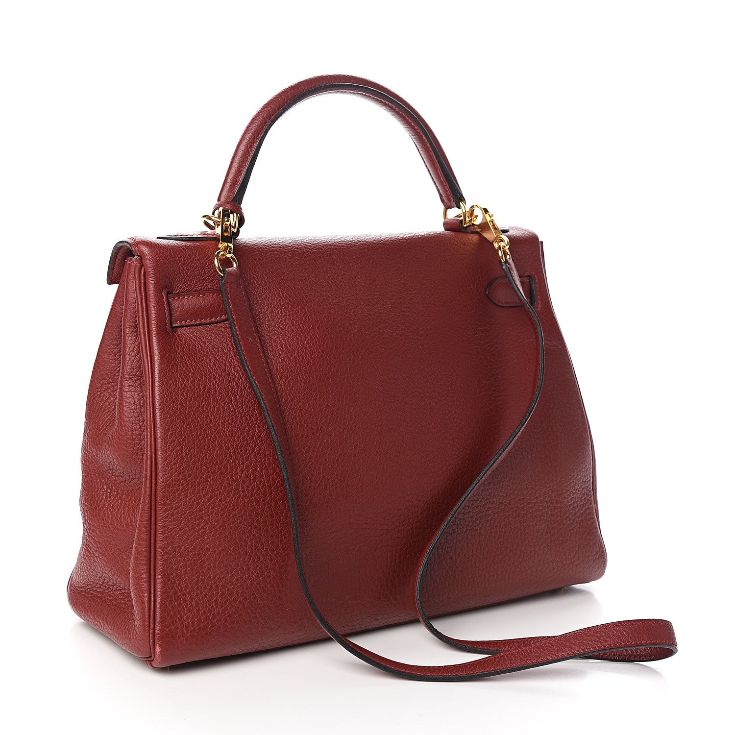 Hermes Taurillon Clemence Retourne Kelly 32 Rouge H 3 of 35