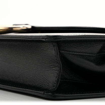 Gucci Textured Calfskin Small Torchon GG Ring Shoulder Bag Black 10 of 13