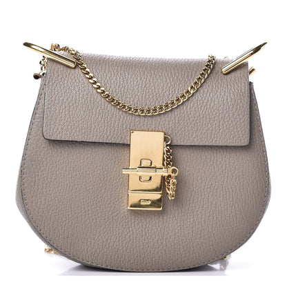 Chloe Grained Lambskin Mini Drew Shoulder Bag Motty Grey 1 of 8