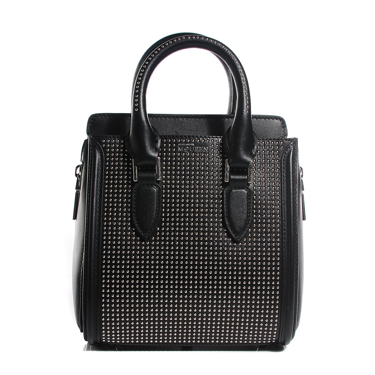 Calfskin Studded Mini Heroine Shoulder Bag Black