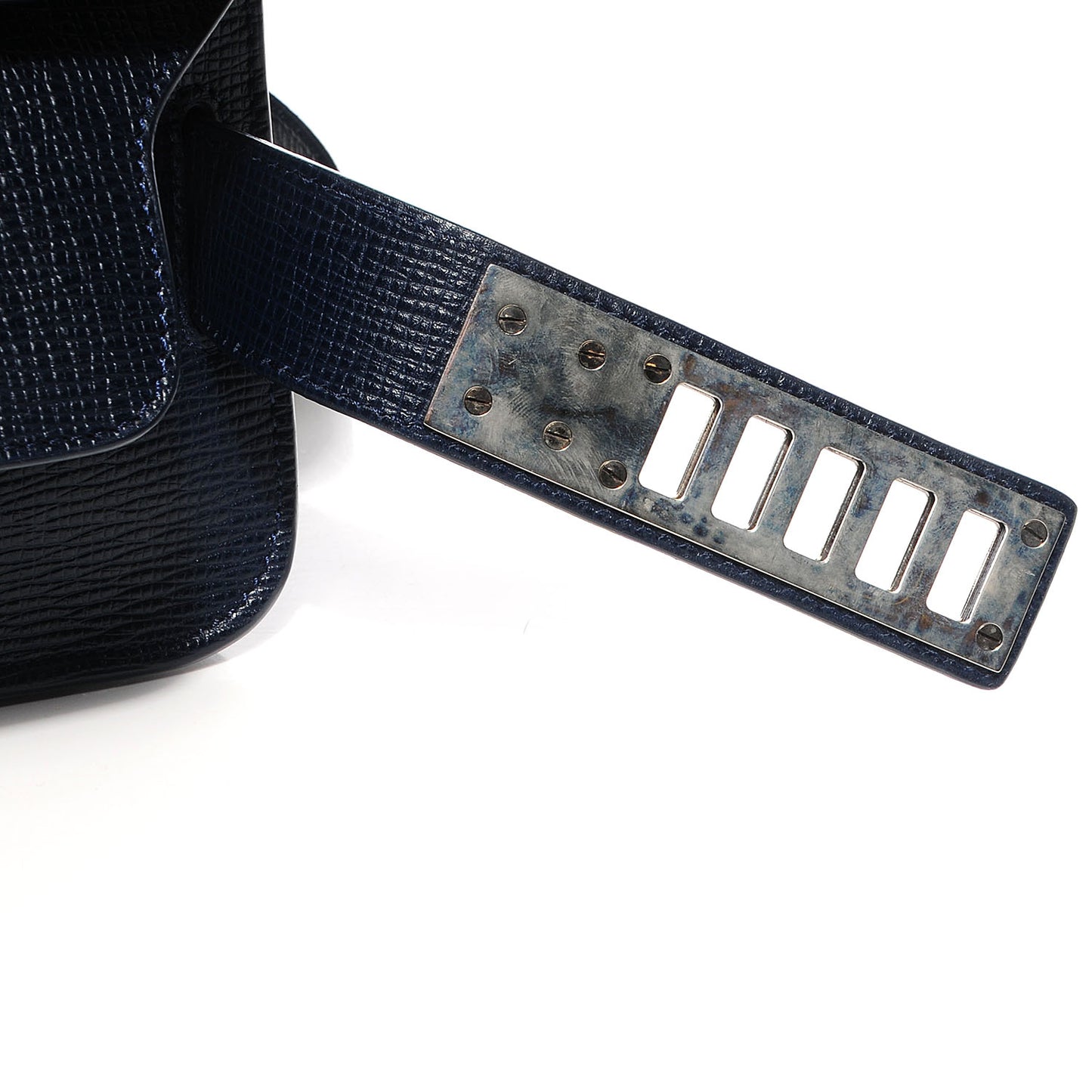 Linosa Leather Mini PS11 Classic Shoulder Bag Navy Blue
