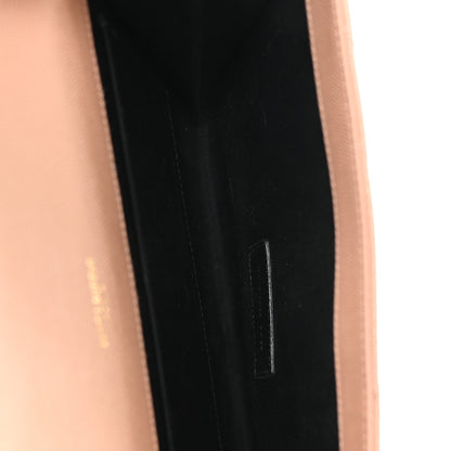 Saint Laurent Grain De Poudre Matelasse Chevron Monogram Envelope Clutch Vintage Peach 5 of 8
