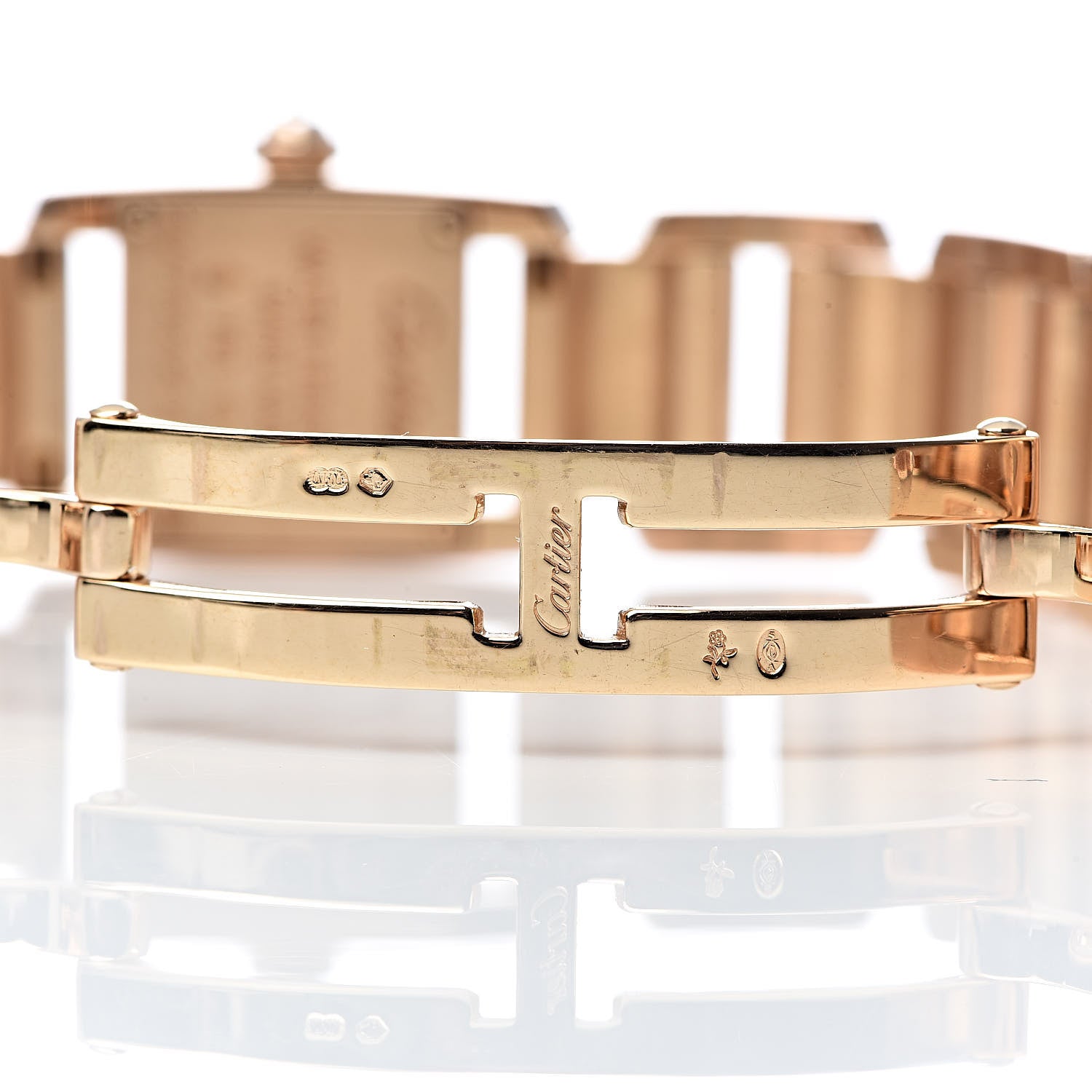 Cartier 18K Pink Gold Diamond 16mm Tankissime Quartz Watch 7 of 8
