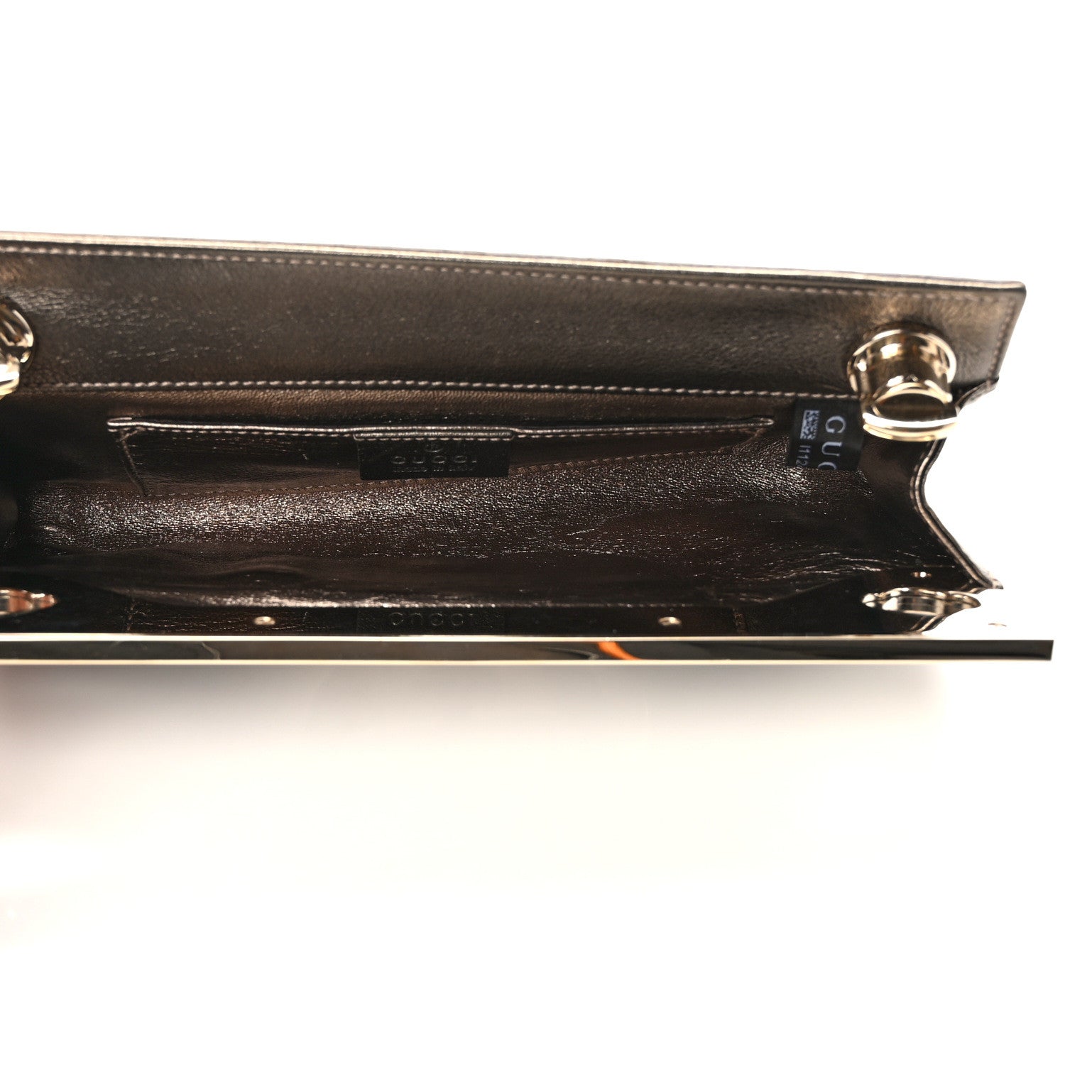 Gucci Calfskin Britt Clutch Pewter 5 of 7