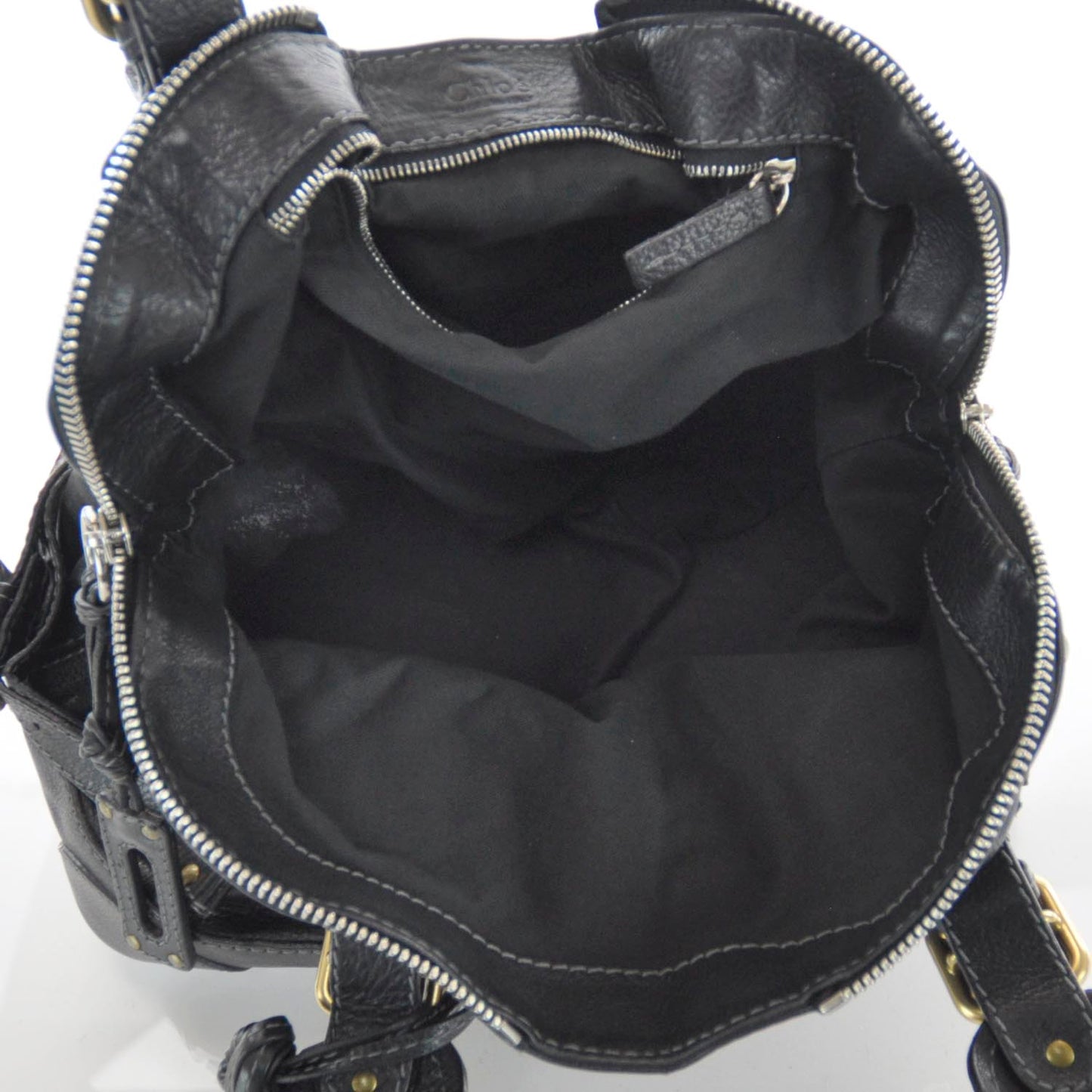 Leather Paddington Tote Black