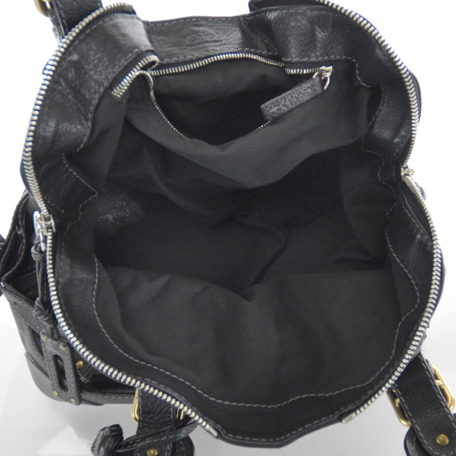 Chloe Leather Paddington Tote Black 6 of 7