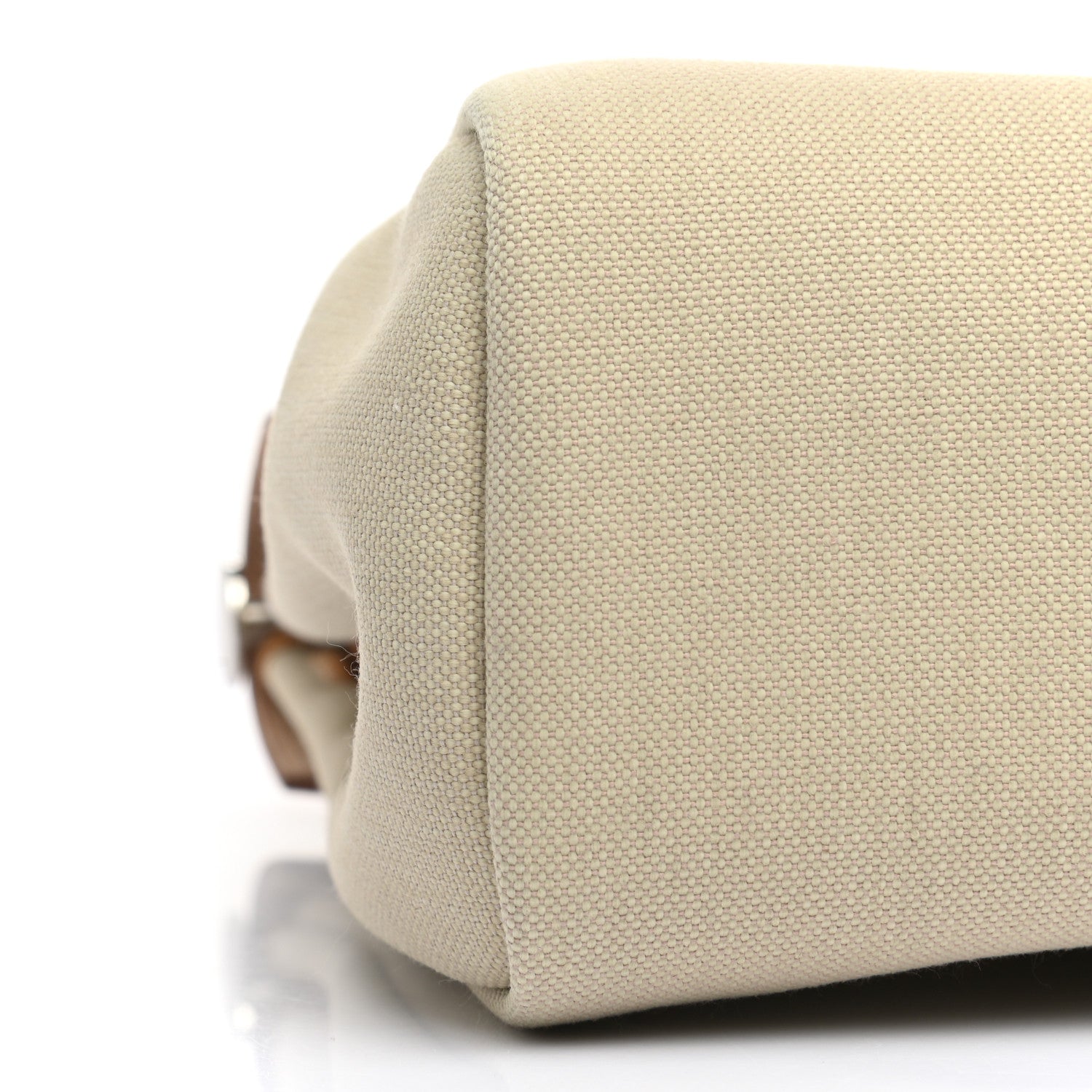 Hermes Military Toile Vache Hunter Herbag Zip Retourne 31 PM Beton Naturel 9 of 13