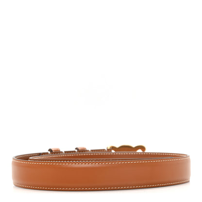 Celine Natural Calfskin Medium 25mm Triomphe Belt 70 28 Tan 2 of 5