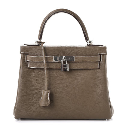 Hermes Togo Kelly Retourne 28 Etoupe 1 of 38