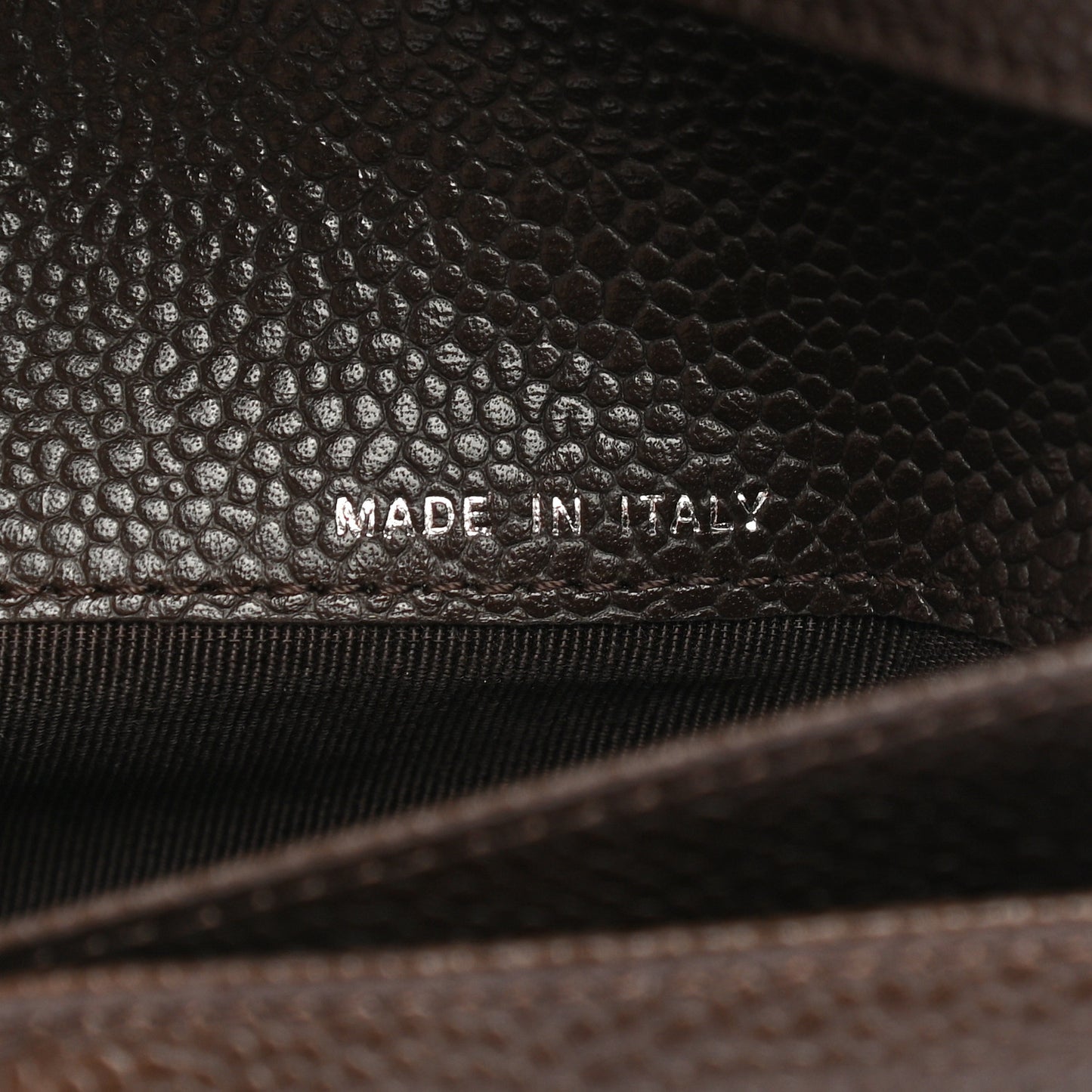 Caviar Quilted Large Flap Wallet Dark Brown