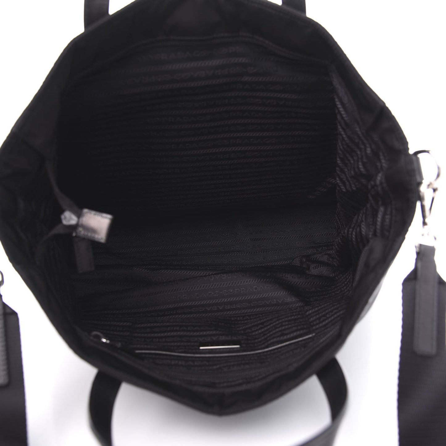 Tessuto Nylon Saffiano Tote Black
