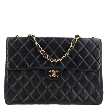 Chanel Lambskin Quilted Jumbo Single Flap Black 1 of 12