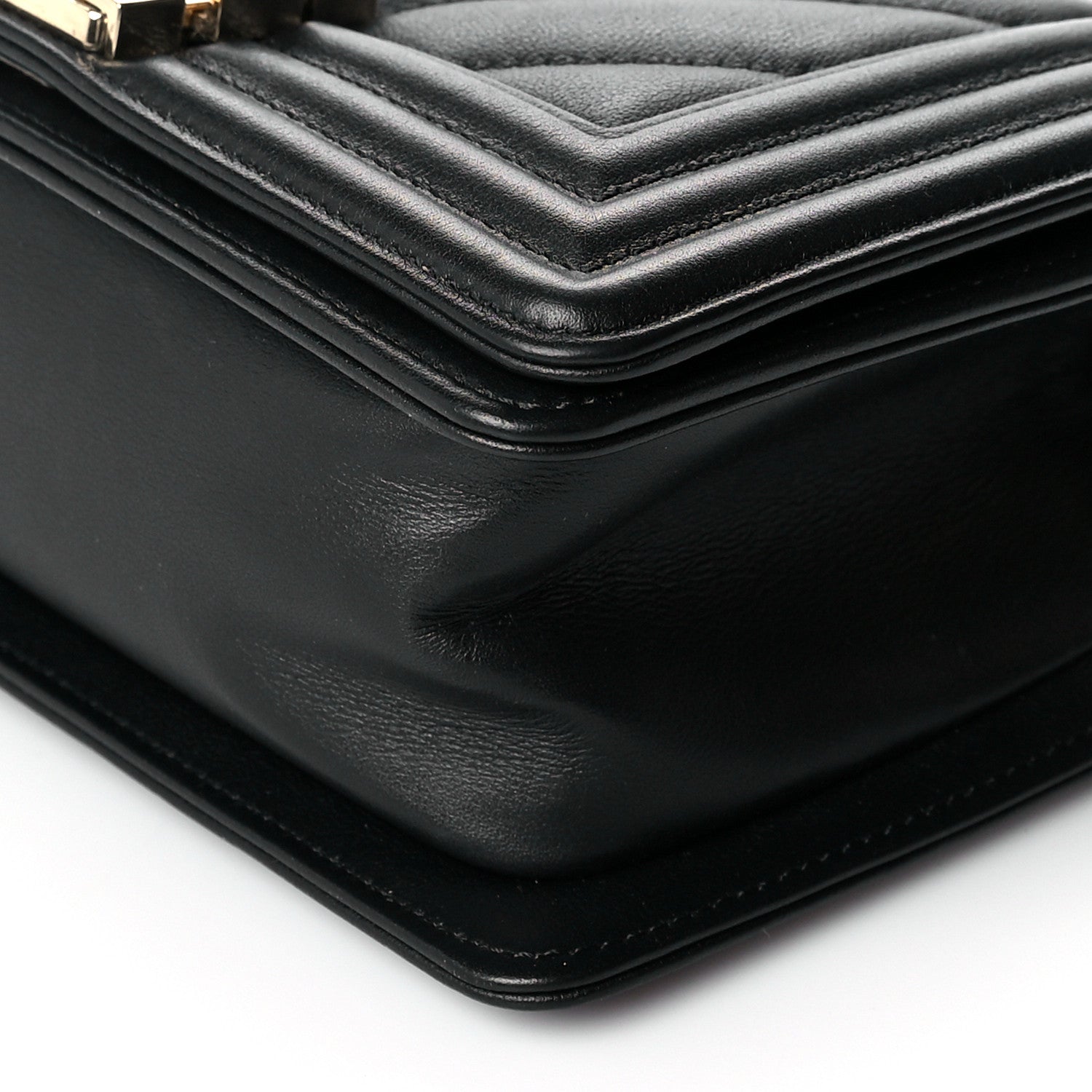 Chanel Lambskin Chevron Quilted Small Boy Flap Black 9 of 10
