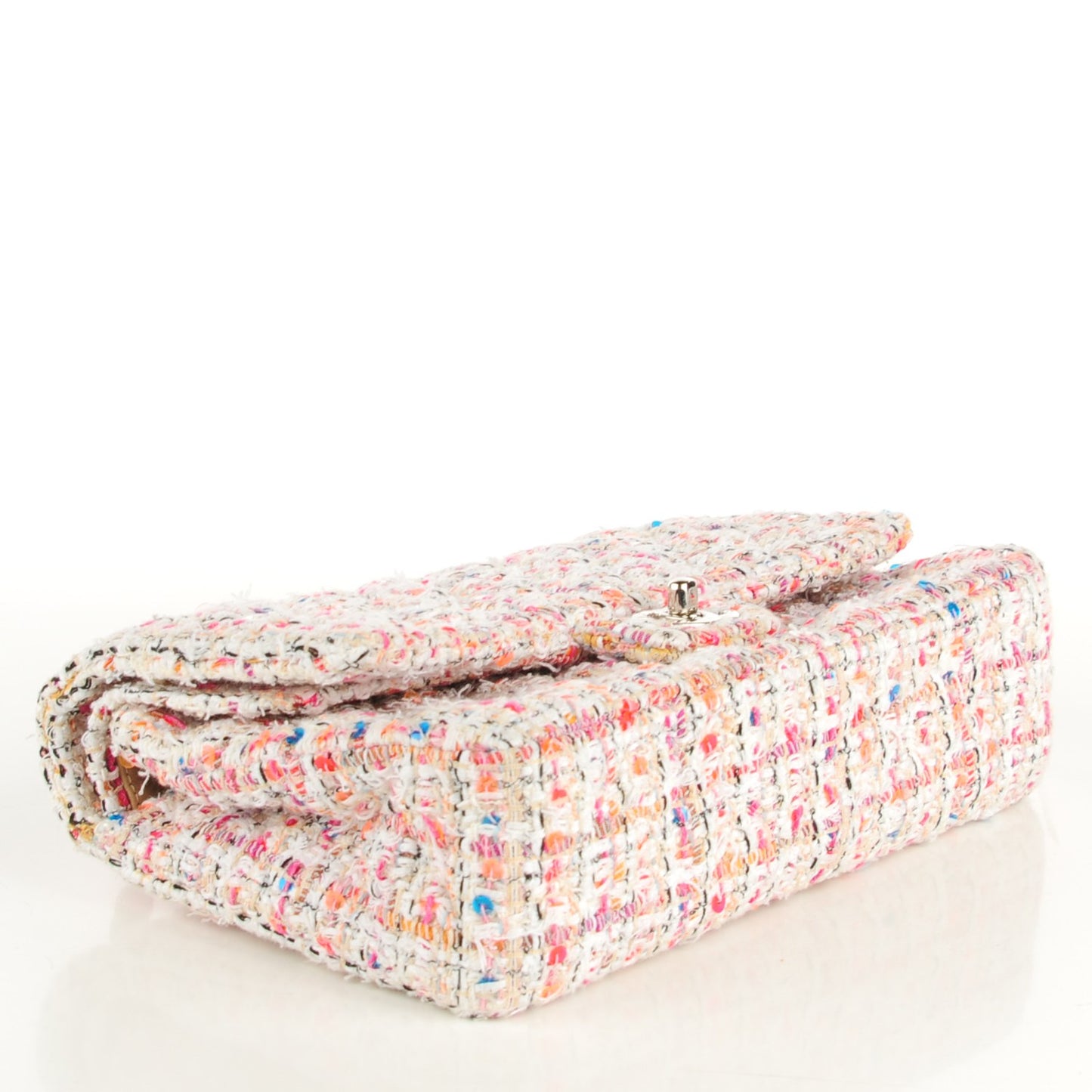 Tweed Quilted Medium Fantasy Sequin Double Flap Multicolor